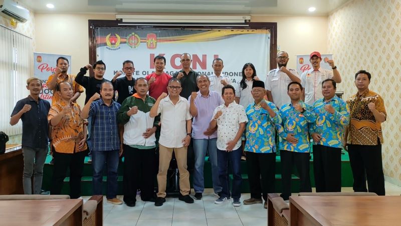 MATANGKAN PERSIAPAN: Perwakilan KONI Kabupaten/Kota se-DIY usai pertemuan lanjutan persiapan Porda XVII DIY 2025 di Aula KONI DIY.