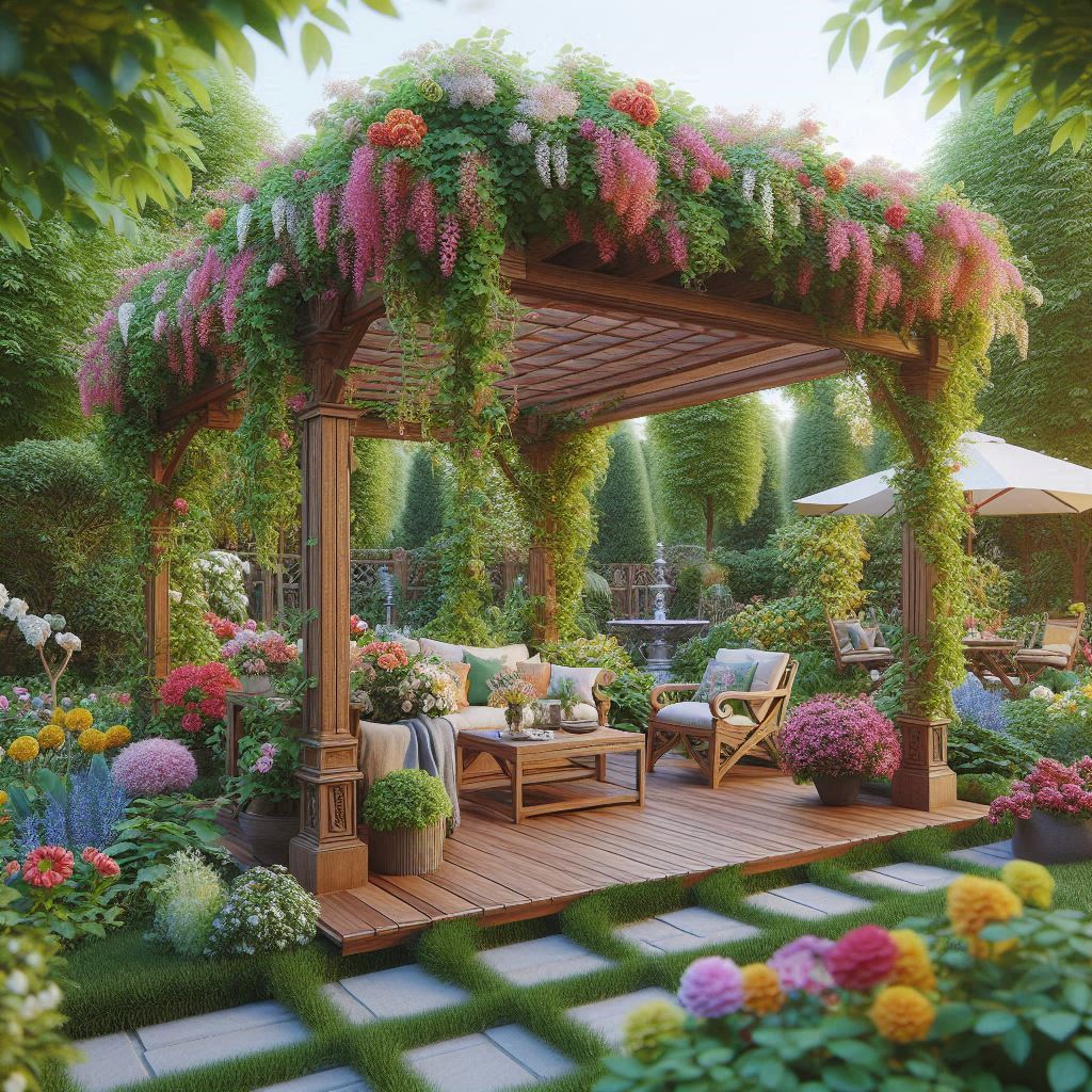 Ilustrasi pergola.