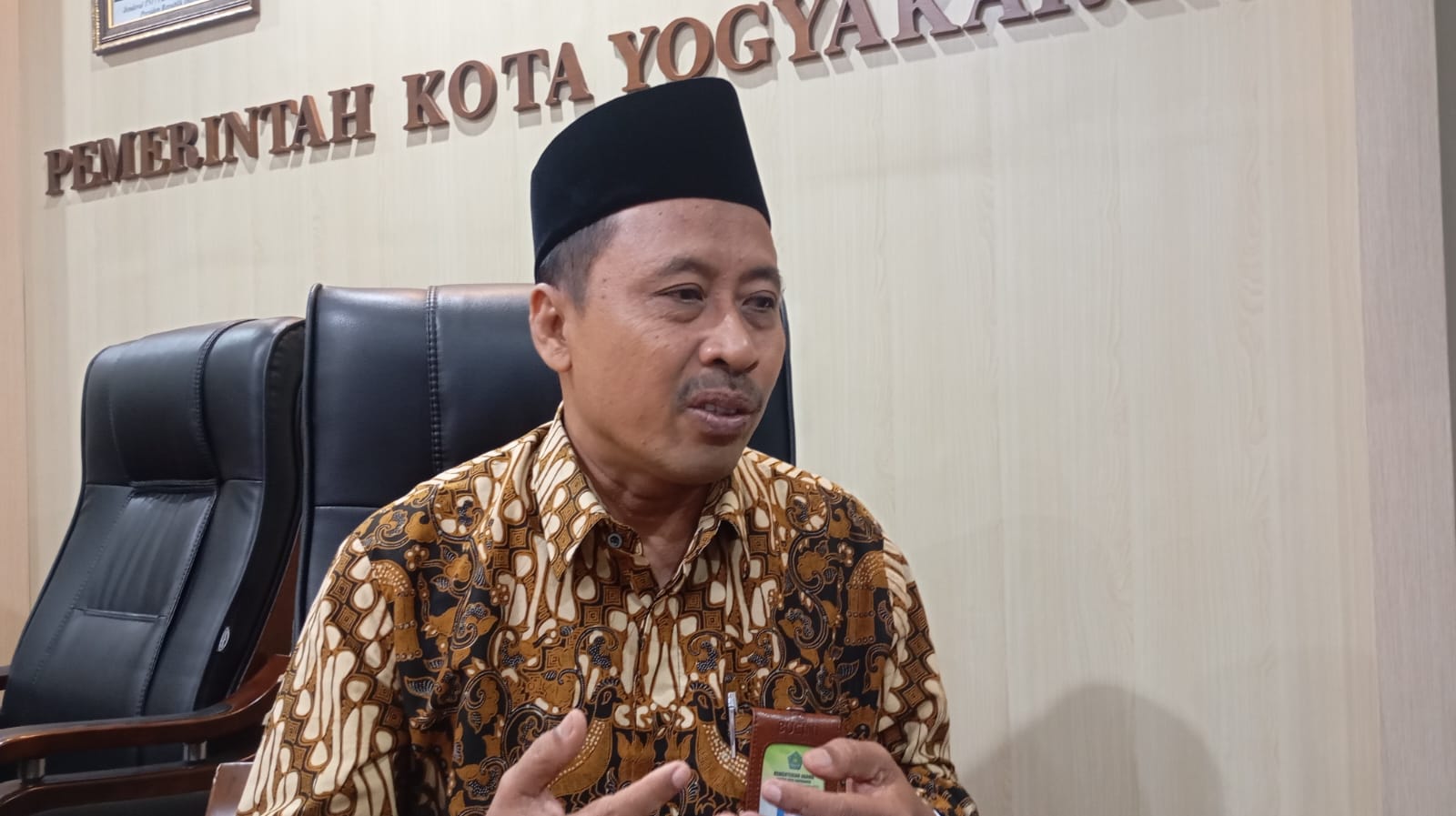 Kepala Kantor Kemenag Kota Jogja Nadhif saat ditemui di Balai Kota Jogja, Kamis (24/4/2025).