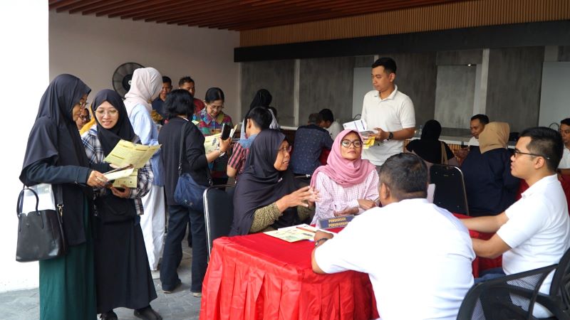 Kanwil Kemenkum DIY menggelar peringatan Hari Kekayaan Intelektual Sedunia di Gedung PDIN Yogyakarta, Sabtu (26/4/2025). Momentum ini dimanfaatkan warga yang datang untuk konsultasi, mencari edukasi,