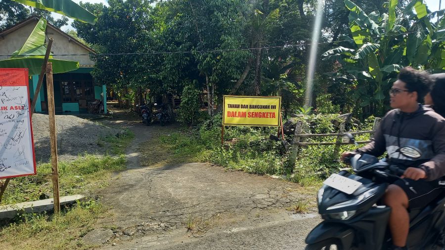 Lahan Mbah Tupon yang kini dalam sengketa