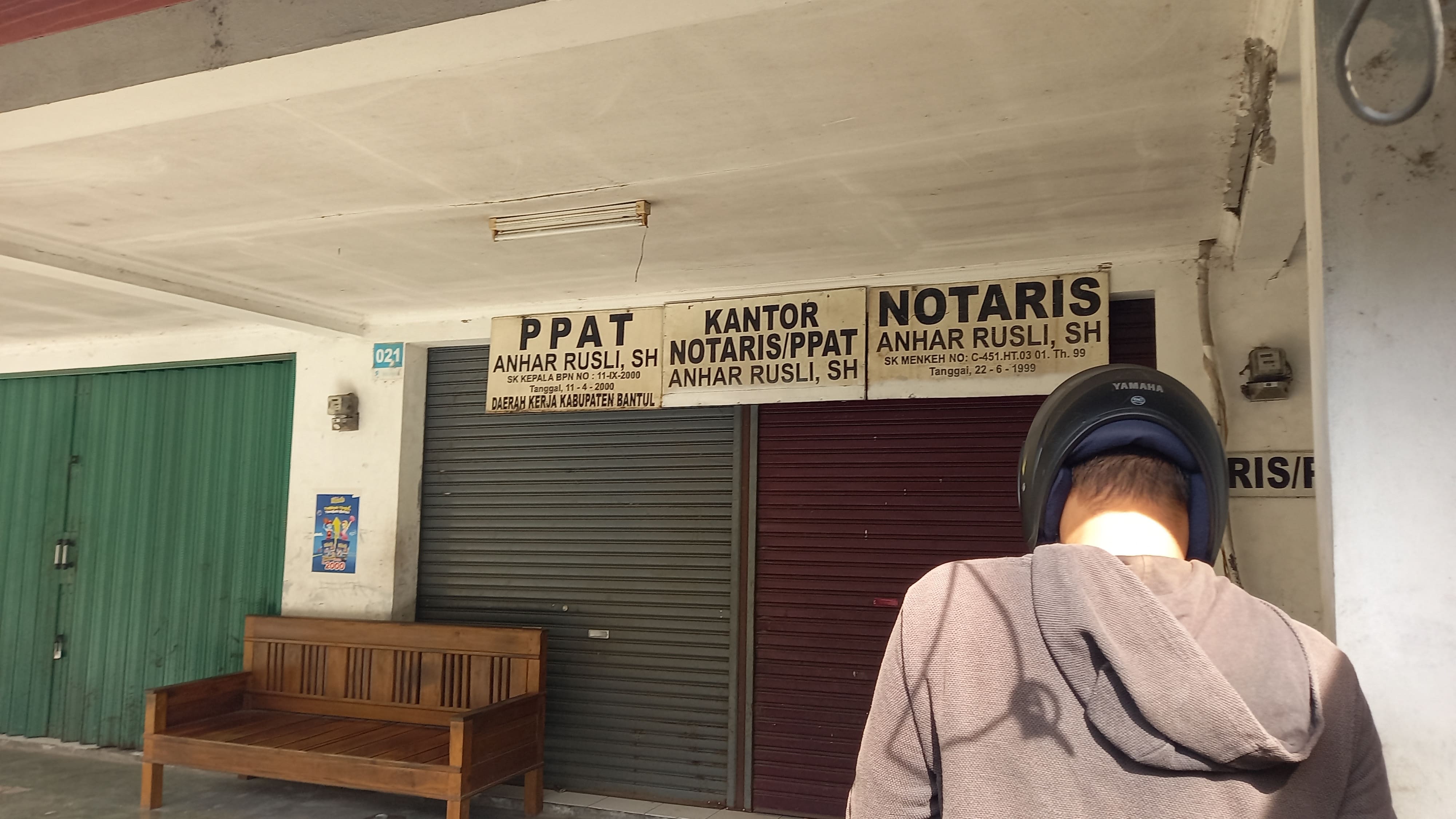 Kondisi Kantor Notari Anhar Rusli, Senin (28/4/2025).