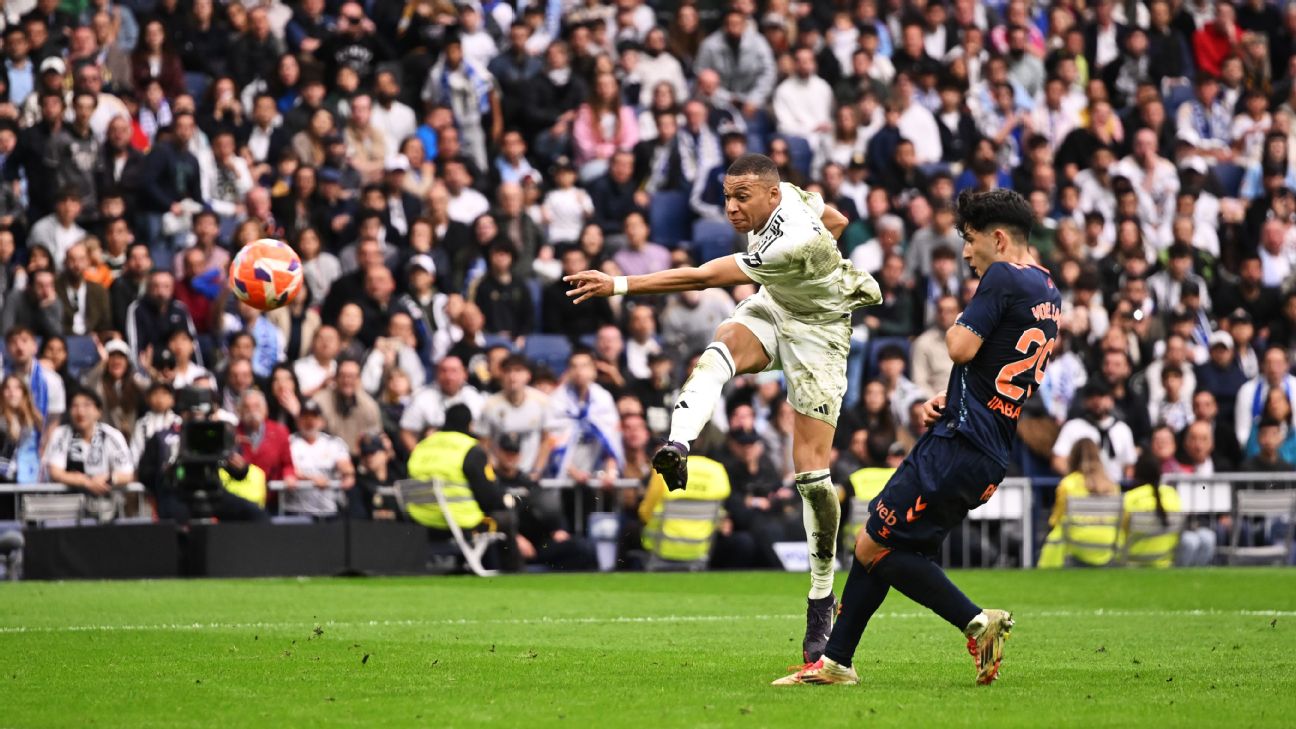 Kylian Mbappe cetak brace saat Real Madrid kalahkan Celta Vigo di La Liga