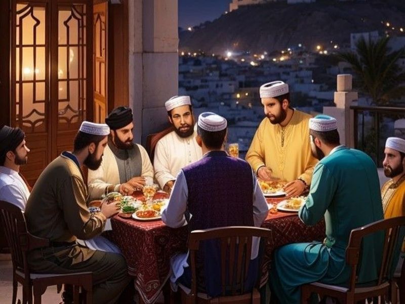 Ilustrasi umat muslim berkumpul hendak memperingati Hari Kurban.