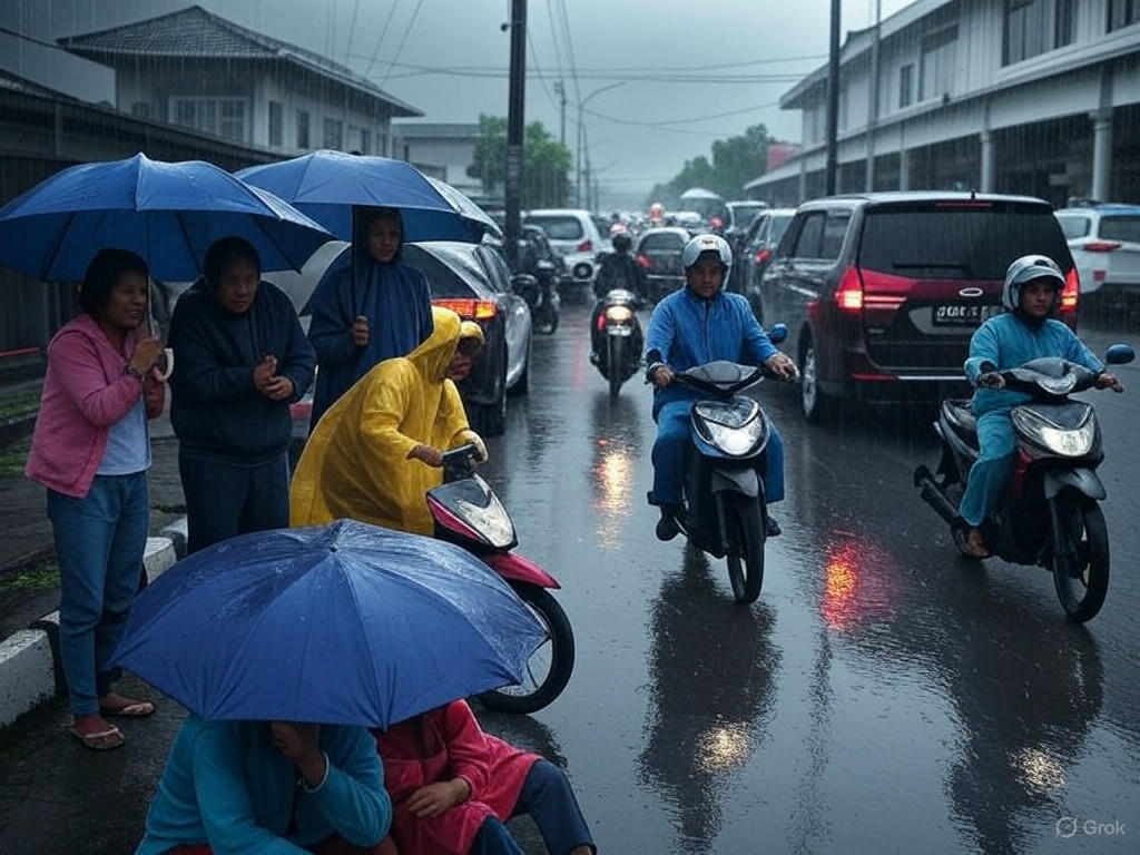 Ilustrasi hujan.