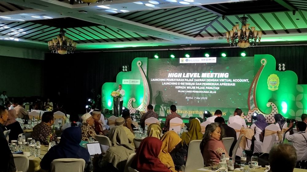 SIMBOLIS: Pemkab Bantul me-launching pembayaran pajak daerah dengan virtual account Rabu (7/5).