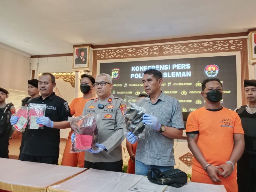 Jumpa pers kasus tindak pidana kekerasan