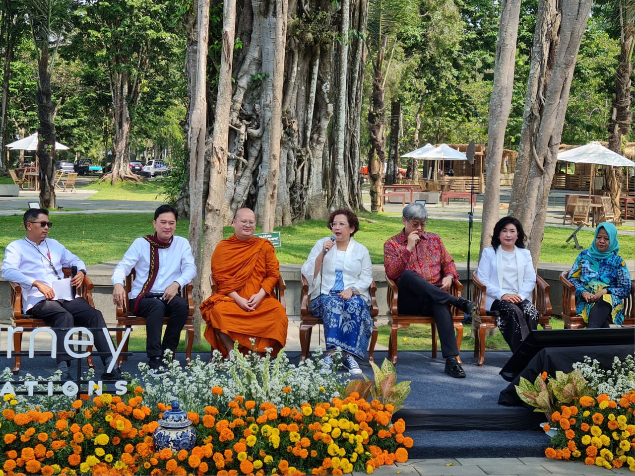 PAPARAN: PT TWC menggelar konferensi pers soal kesiapan perayaan Tri Suci Waisak di Candi Borobudur, Kamis (8/5/2025).