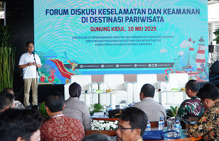 Gelaran Forum Diskusi Keselamatan dan Keamanan Destinasi Pariwisata di Gunungkidul.&nbsp;