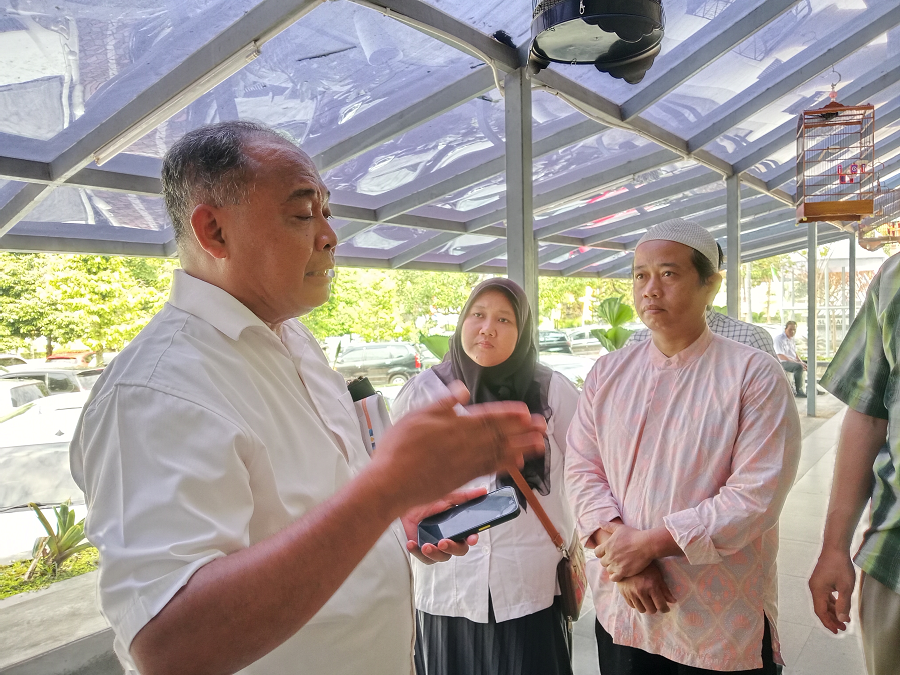 AUDIENSI: Korban mafia tanah mengadu langsung ke Bupati Sleman Harda Kiswaya, di Kantornya&nbsp;Rabu (14/5/2025).