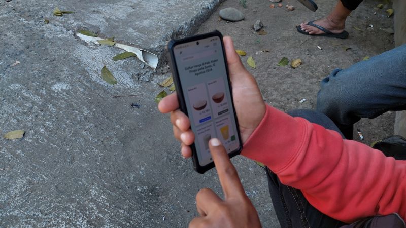 APLIKASI: Pengguna membuka salah satu website milik pemkab.