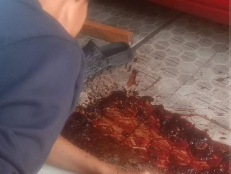 Muntahan darah pasien ruqyah.
