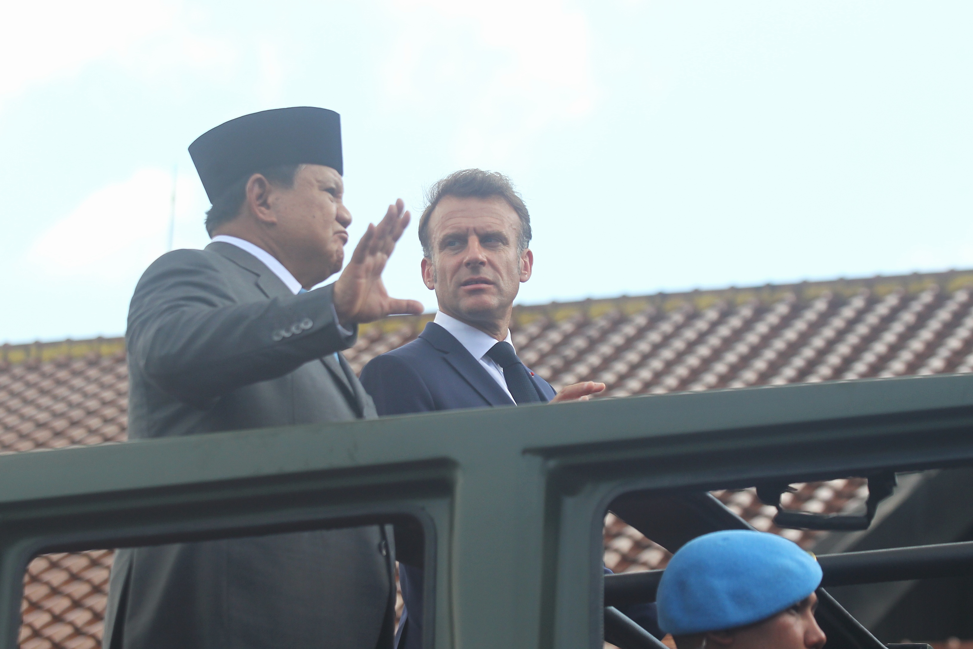 Rombongan Presiden Prabowo dan Presiden Prancis Macron saat di Akmil Magelang, Kamis (29/5).