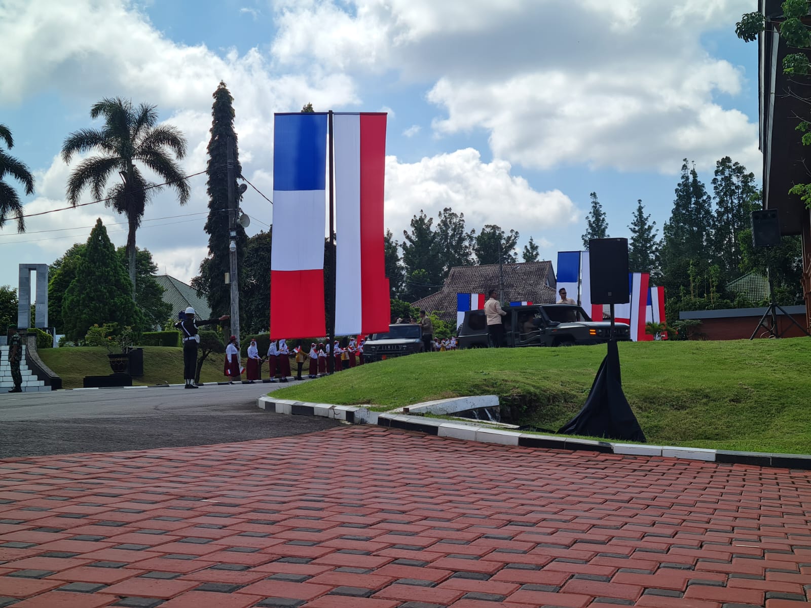 TAMU NEGARA: Rombongan Presiden Prabowo dan Presiden Prancis Macron sudah tiba di Akmil Magelang, Kamis (29/5/2025).