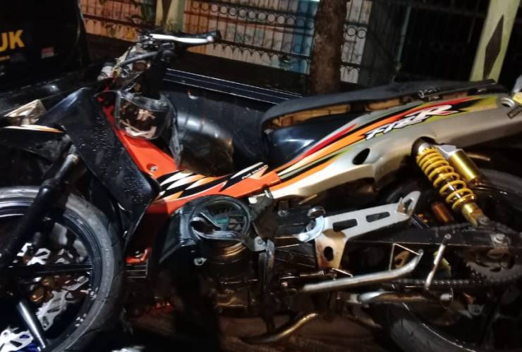 Sepeda motor Astrea Legenda Nopol AB 5150 RD milik korban.