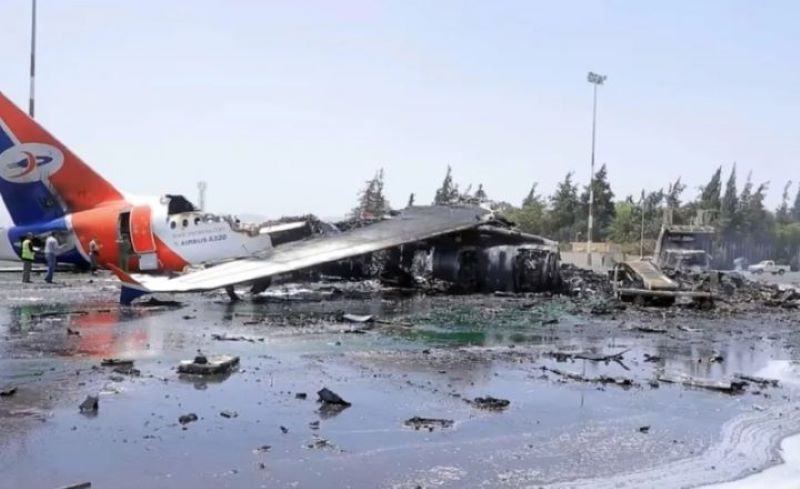 Pesawat Yemenia Airways yang diserang rudal milik Israel.