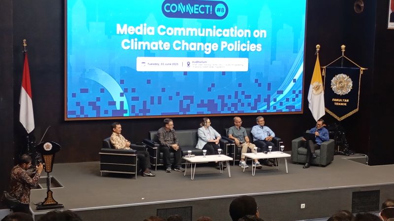Suasana seminar CONNECT! #8 bertajuk Media Communication on Climate Change Policies yang dilaksanakan di Fakultas Teknik UGM pada Selasa (3/6/2025)
