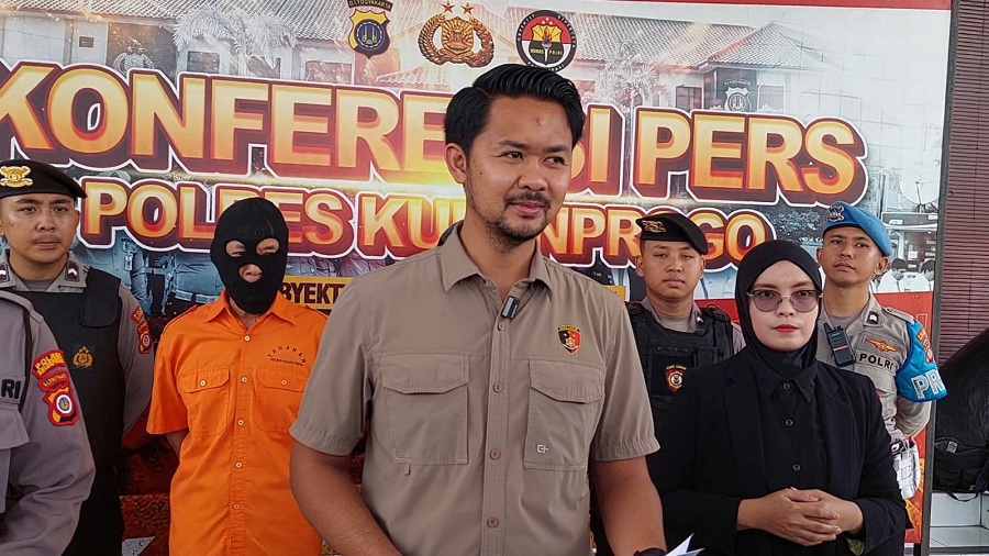 GELAR PERKARA: Kasatreskrim menyampaikan proses penyelidikan terkait penembakan anggota brimob oleh pelaku yang diduga sedang maduk,&nbsp;Rabu (4/6/2025).