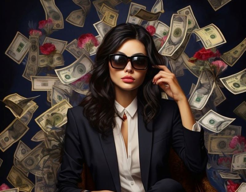 Ilustrasi konten flexing influencer.
