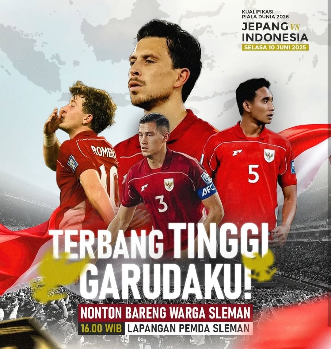 Lapangan Pemda Sleman adakan nobar Timnas Indonesia vs Jepang