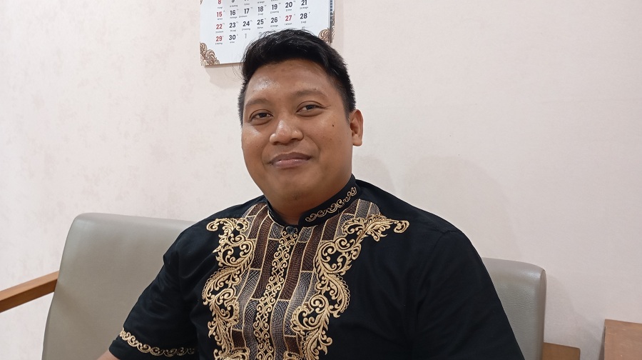 CAPTION: Ketua FKPT Tegal Kemuning, Tegalpanggung, Danurejan Mu&rsquo;adz Abdurrozaq Anshorulloh saat ditemui di Kantor DPRD Kota Jogja,&nbsp;Jumat&nbsp;(13/2/2025)