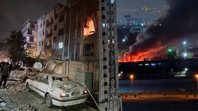 Negara Iran alamai kerusakan akibat serangan udara Israel.