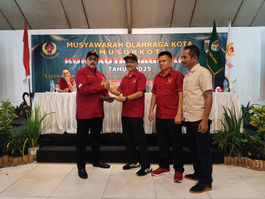 RESMI: Ali Sobri Sungkar kembali mempimpin KONI Kota Magelang dalam Musyorkot KONI 2025 di Hotel Trio Frontone Magelang, Sabtu (14/6/2025).