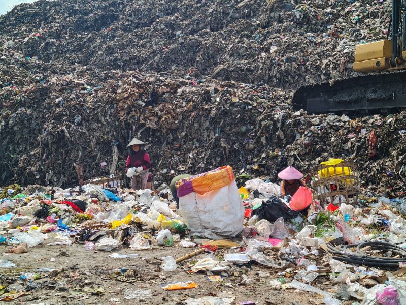 OVERLOAD: Sel aktif yang menampung sampah di TPSA Banyuurip sudah kritis.