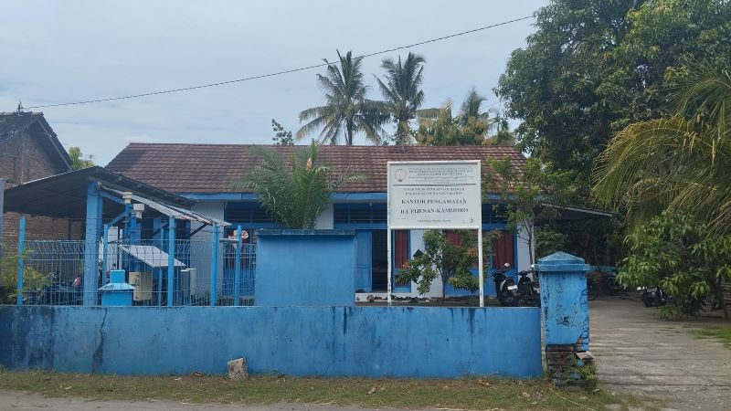TAMPAK DEPAN: Kantor pengamatan daerah irigasi Pijenan-Kamijoro di Caturharjo, Pandak, Bantul.