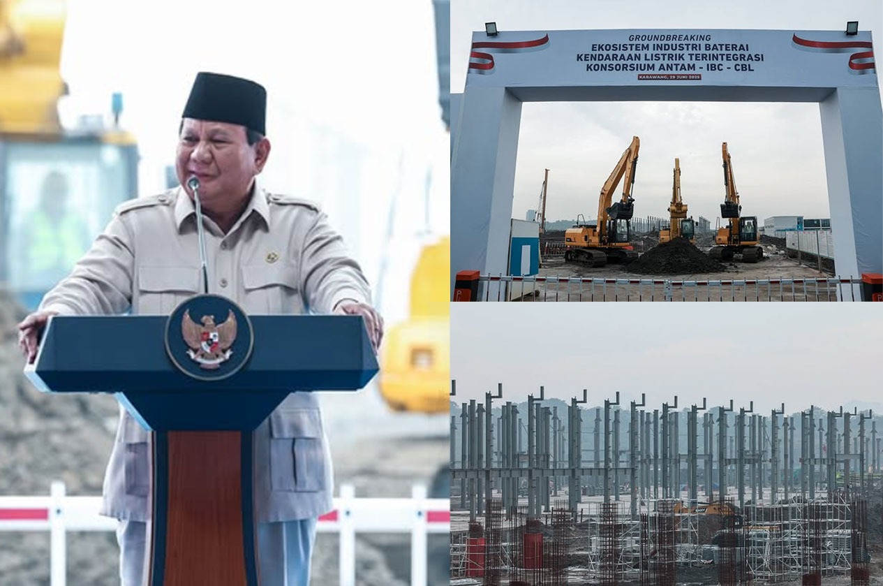 Presiden RI Prabowo Subianto meresmikan operasional proyek ekosistem industri baterai kendaraan listrik terintegrasi di Karawang, Jawa Barat (30/6/2025).