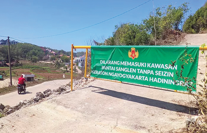 TAK MULUS: Kawasan Pantai Sanglen di Kemadang, Gunungkidul yang digadang-gadang akan dijadikan hotel dan restoran Taman Obelix oleh PT Biru Bianti.