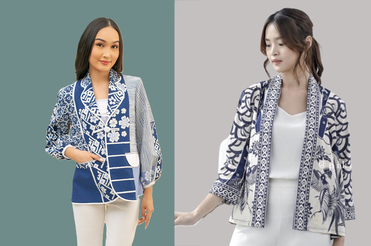Jas batik wanita.