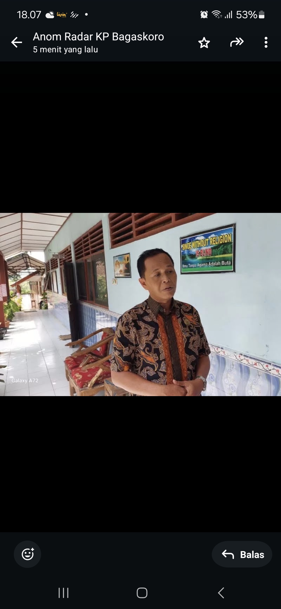 Kepsek SDN 1 Balong Kulon Progo Arif Gunawan.