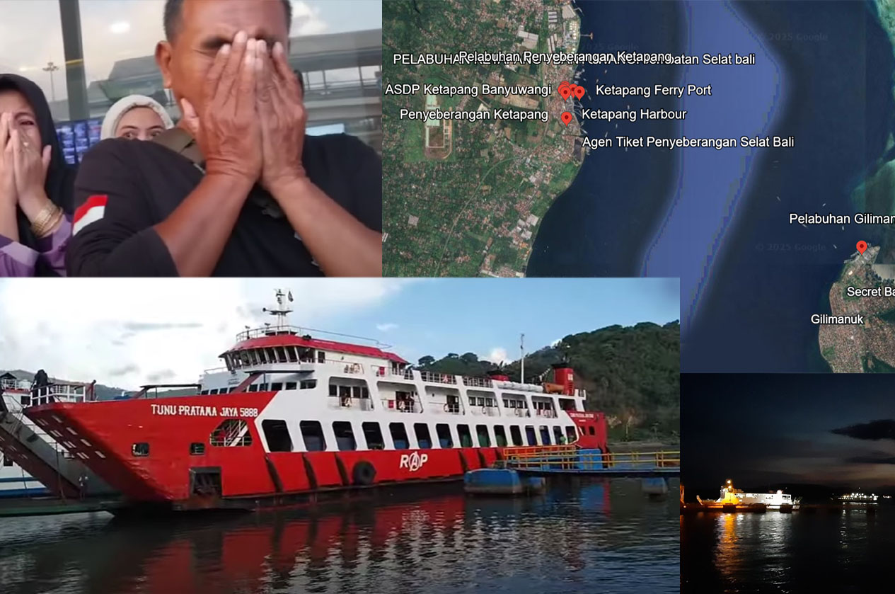 KARAM: KMP Tunu Pratama Jaya tenggelam di Selat Bali, sejumlah korban berhasil selamat.