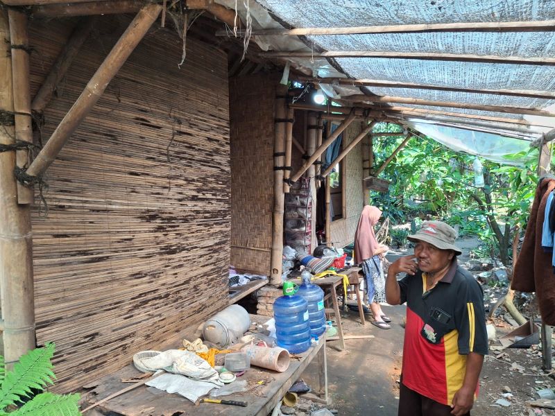 TAK LAYAK HUNI: Rumah Jarwo Saroyo di Manggisan, Jambidan, Banguntapan, Bantul sebelum dibedah oleh SAR DIY.
