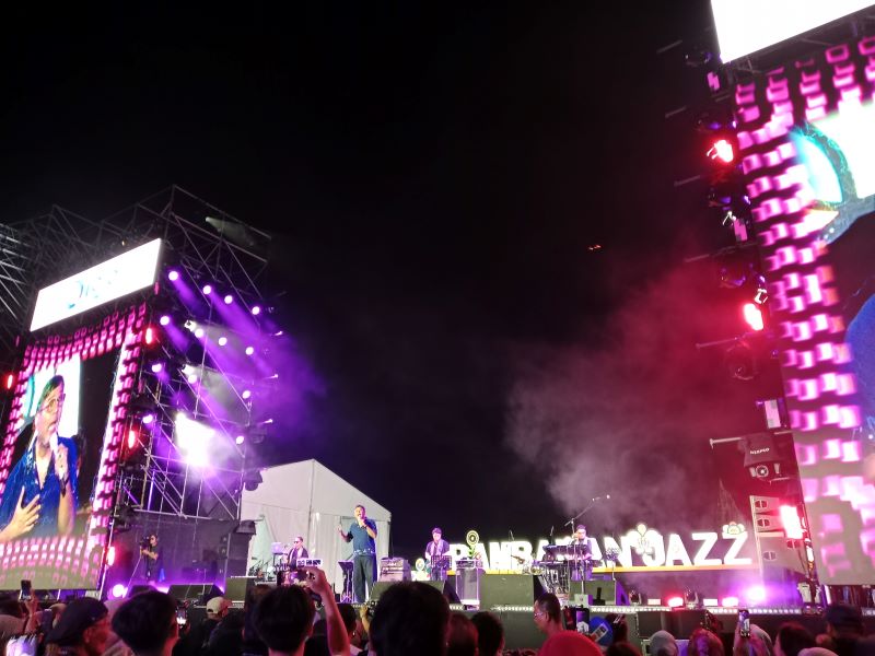 Acara Prambanan Jazz Festival yang digelar di Candi Prambanan Jumat (4/7)