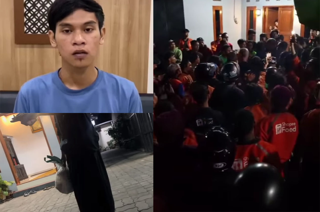 Rentetan kejadian customer arogan diduga melakukan tindakan penganiayaan terhadap driver Shopee Food, hingga dikepung massa ojol dan berakhir minta maaf.