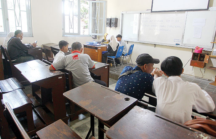 Ilustrasi : Kondisi SPMB di SMAN 9 Jogja 