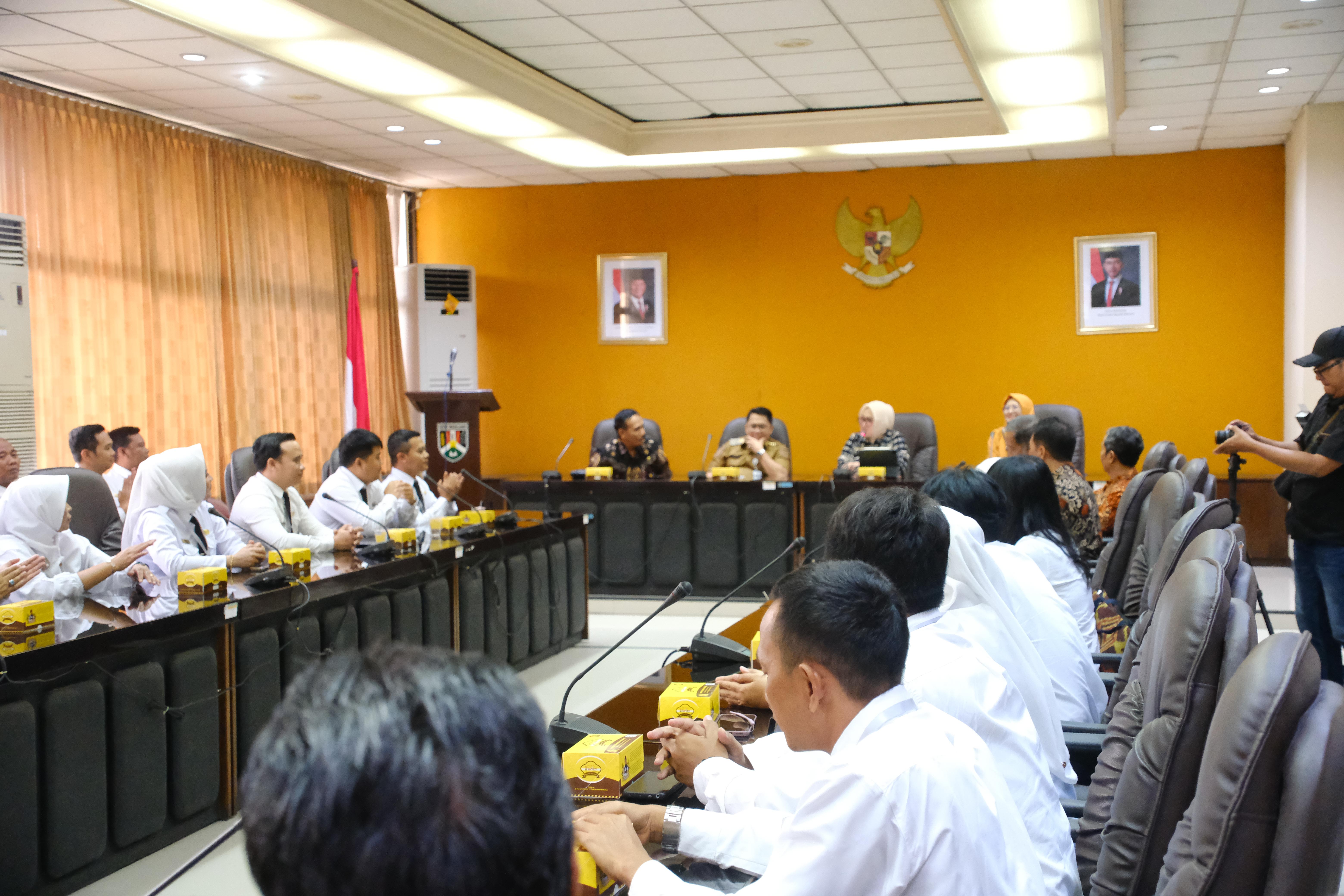 Wali Kota Magelang saat menerima kunjungan peserta PKP Angkatan VIII Provinsi Jawa Tengah, Selasa (8/7).  &nbsp;