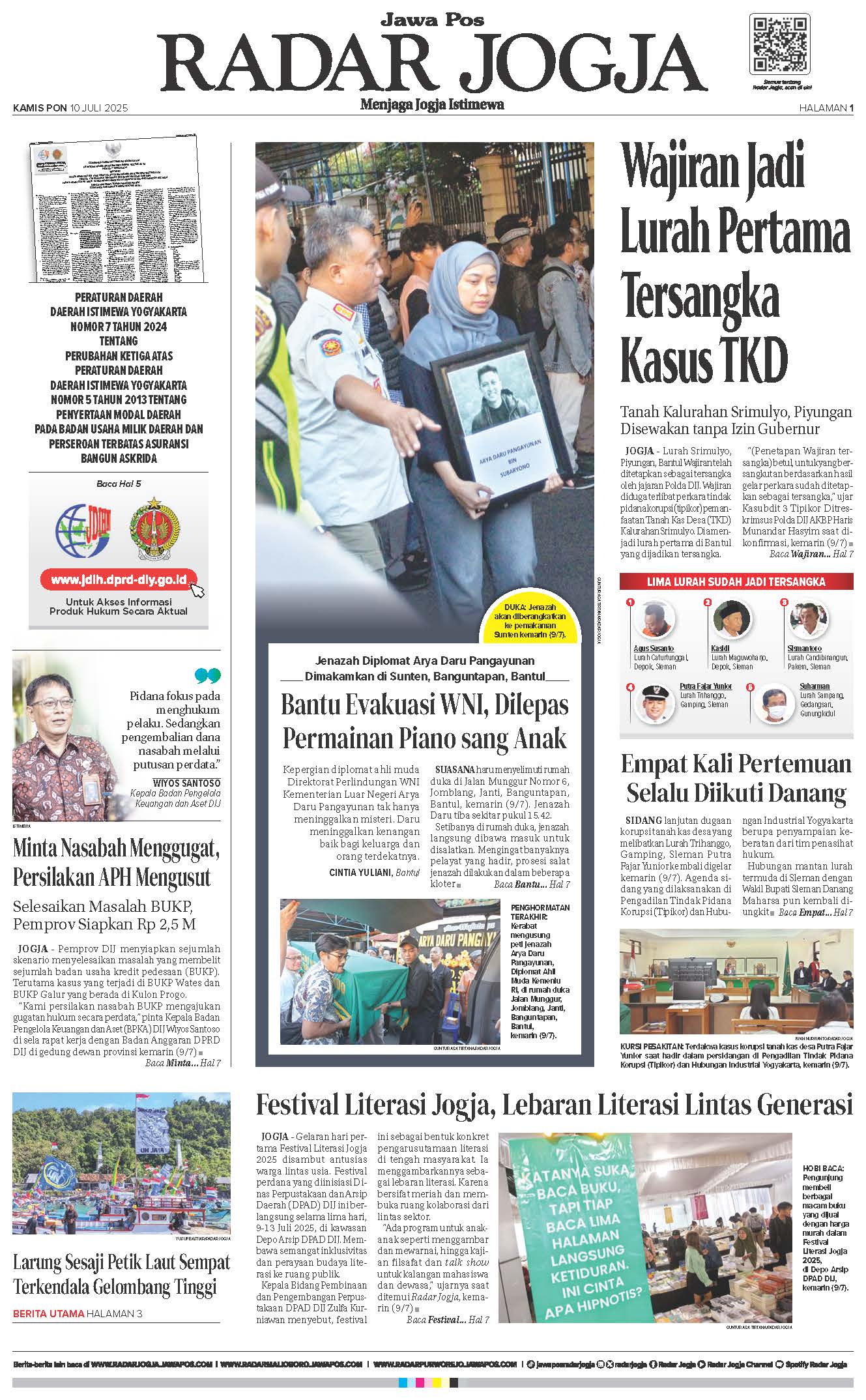 Jawa Pos Radar Jogja edisi 10 Juli 2025
