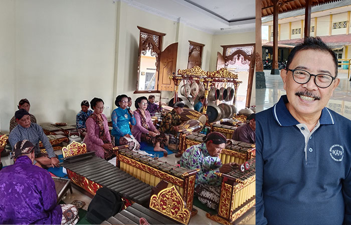 NGURI-URI KABUDAYAN: Paguyuban Karawitan Ngesti Laras saat tampil di Kalurahan Condongcatur, Depok, Sleman.