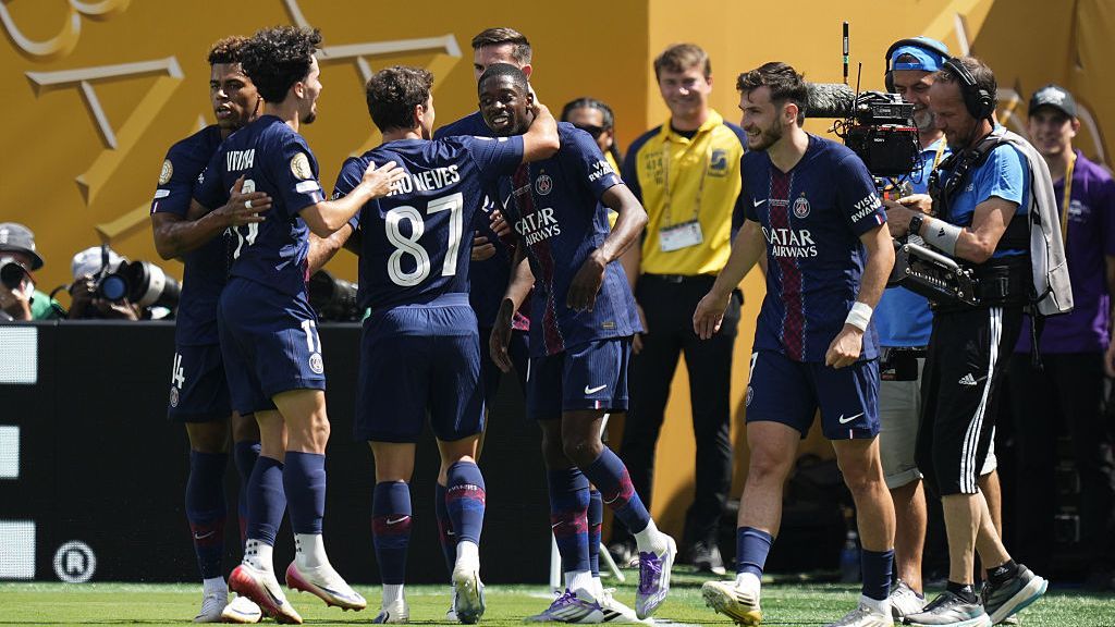 Selebrasi pemain PSG rayakan kemenangan atas Real Madrid