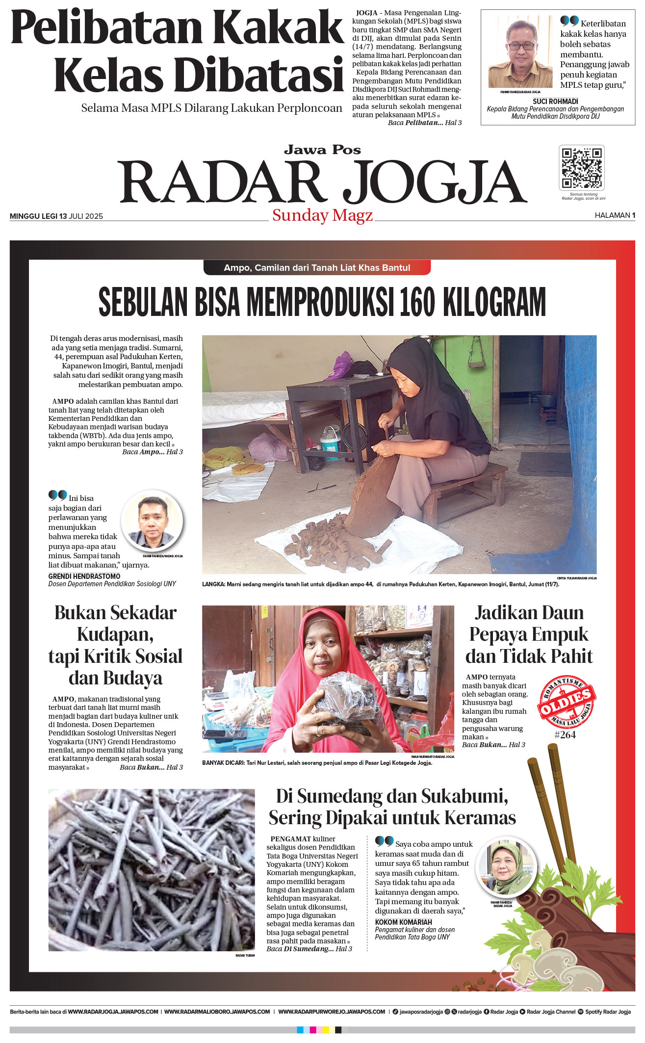 Jawa Pos Radar Jogja Edisi Minggu, 13 Juli 2025 (Radar Jogja)