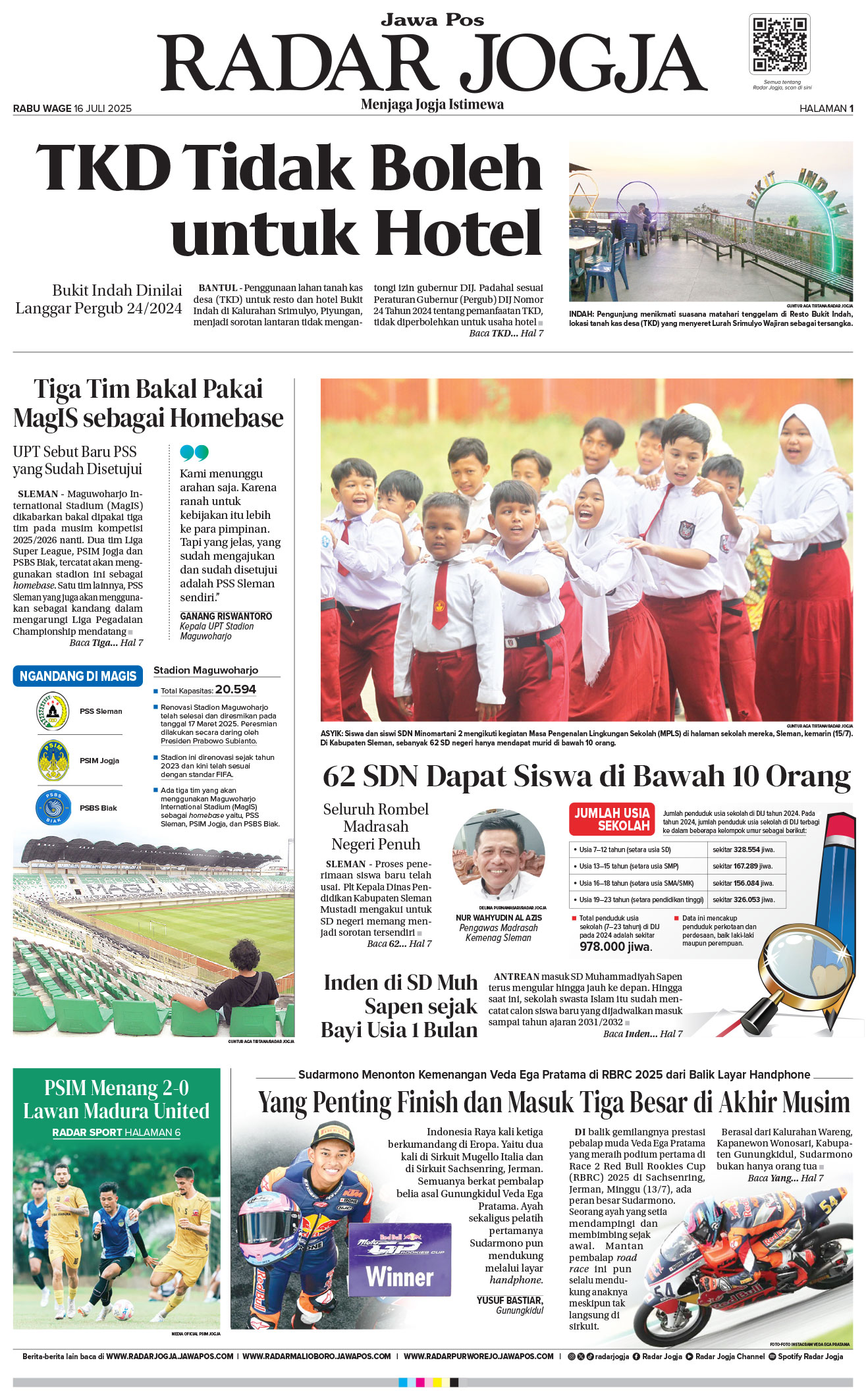 Jawa Pos - Radar Jogja, edisi Rabu, 16 Juli 2025