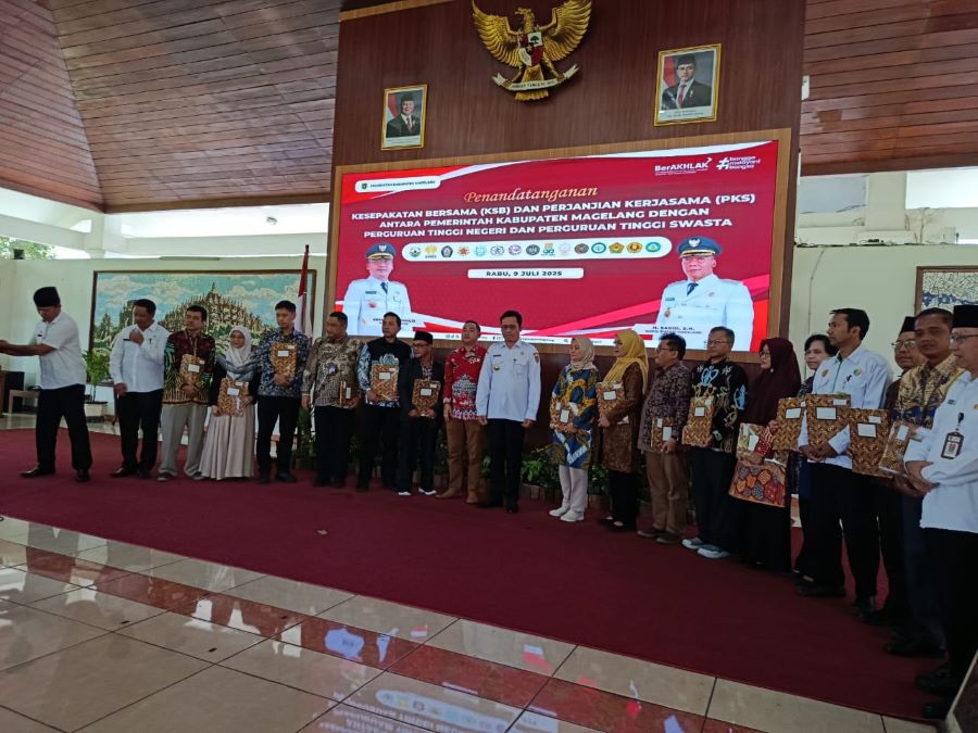 Politeknik Pembangunan Pertanian Yogyakarta-Magelang (Polbangtan Yoma) dalam kegiatan pendangatanganan MoU dengan Bupati Magelang pada Rabu (9/7/2025).
