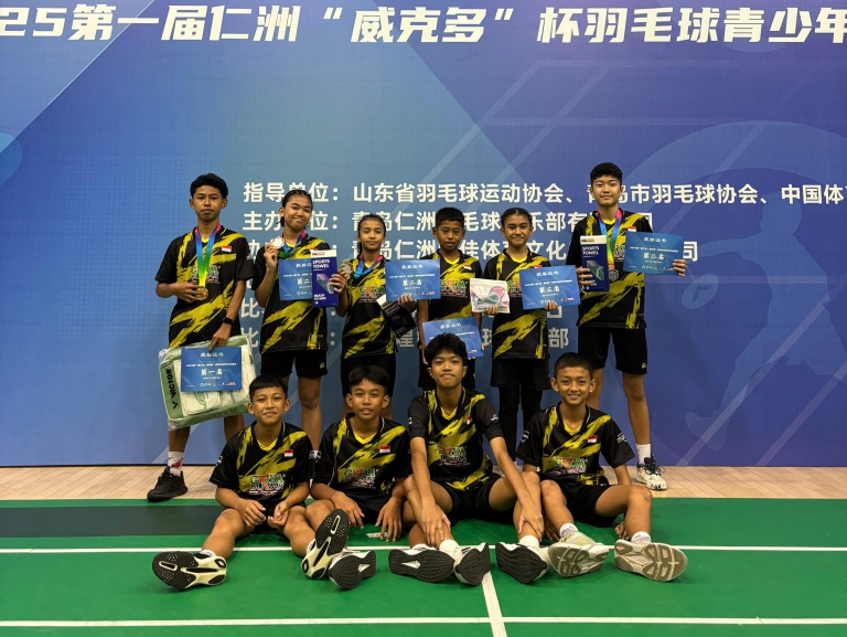 Atlet asal Purworejo ikut ambil bagian dalam ajang tunamen bulutangkis yang digelar di Qingfeng Sport Park, Qingdao, China. (Istimewa)