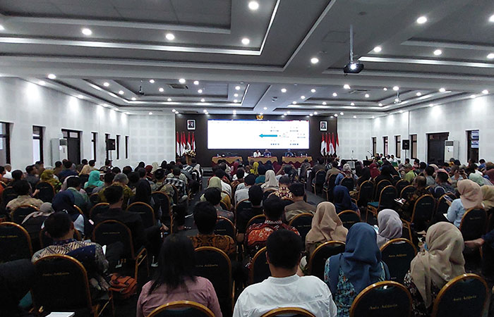 PENGETAHUAN BARU: Pengurus KDMP se-Kulonprogo mengikuti pelatihan manajemen bisnis di Kompleks Pemkab, Kamis (17/7/2025).