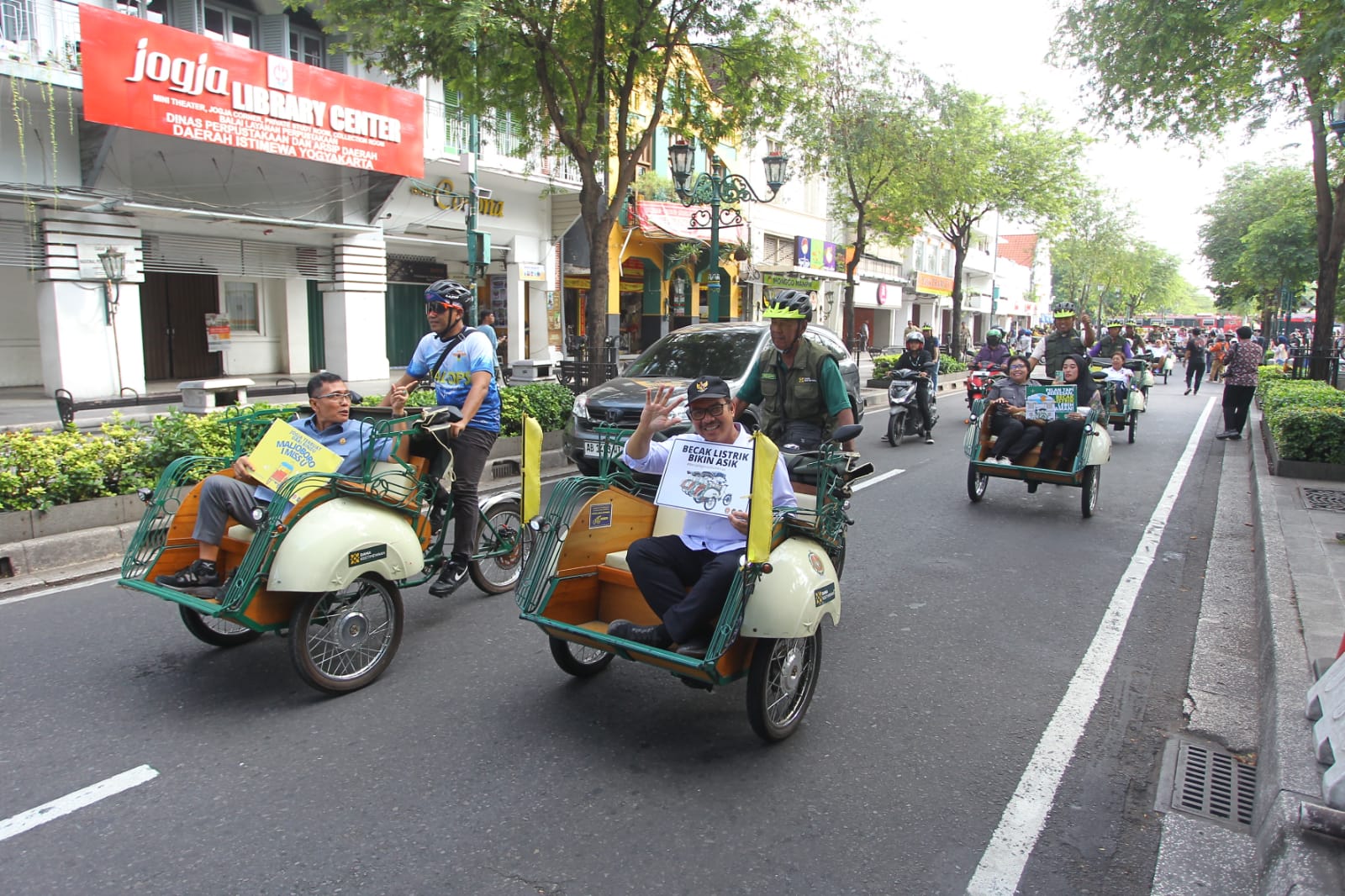 Kampanye Becak Listrik di Malioboro (18/7/2025).