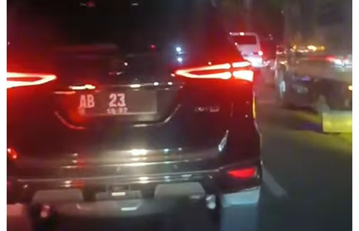 Mobil Toyota Fortuner yang beberapa hari lalu viral di Pekanbaru, Riau.