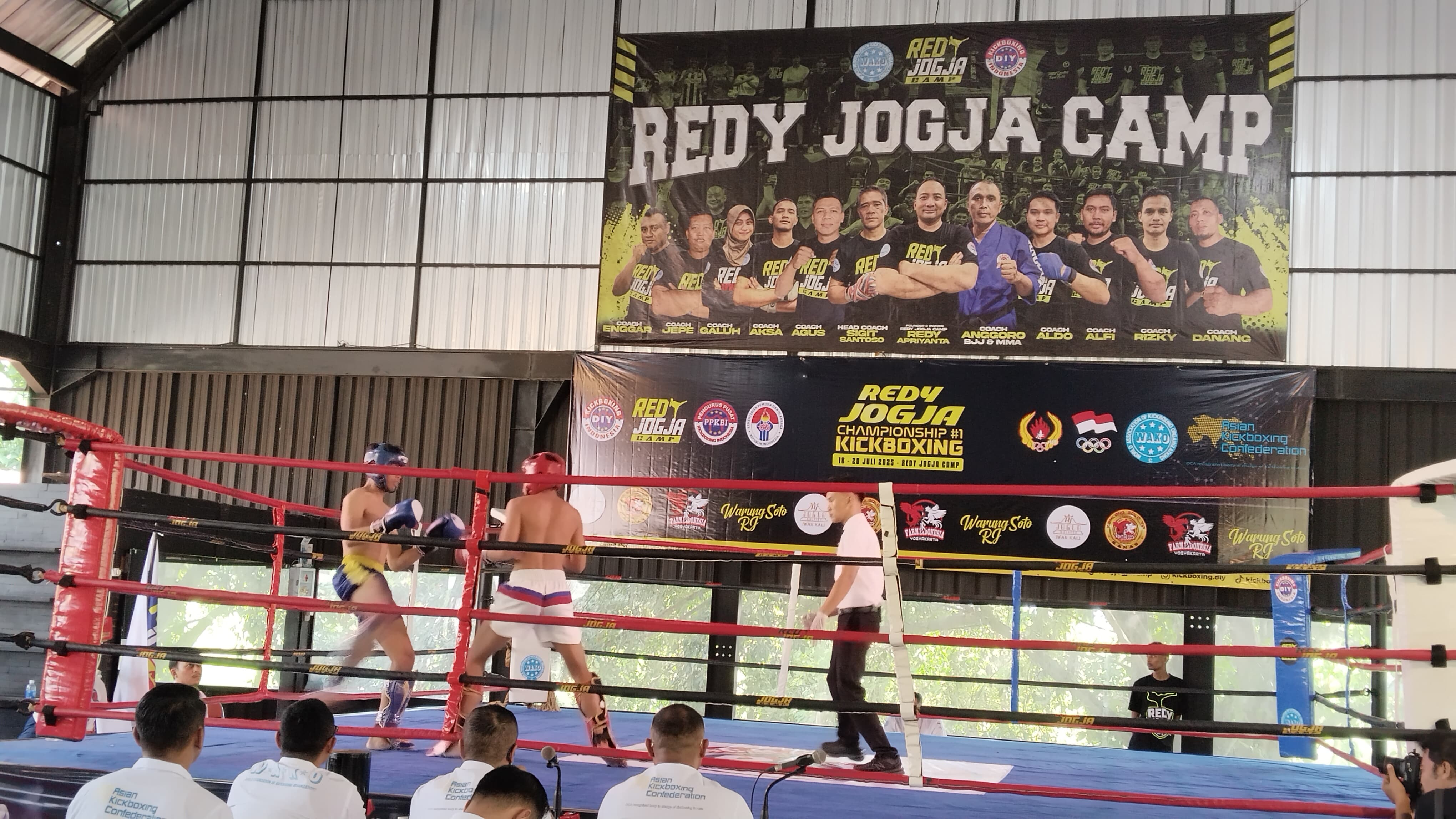 Redy Jogja Championship #1 Kickboxing yang berlangsung di Redy Camp Academy, Donoharjo, Ngaglik, Sleman, Sabtu dan Minggu (19-20/7/2025).